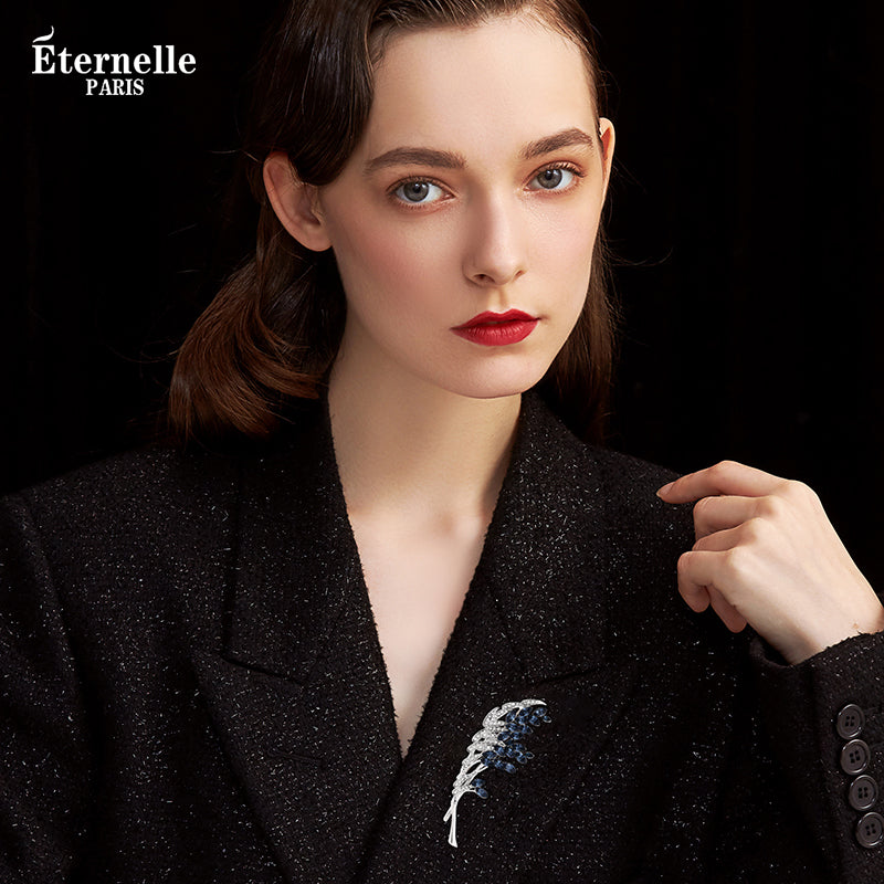 Broche Design Original En Cristal Autrichien - Éternelle Paris
