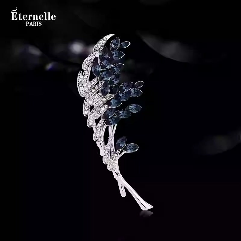 Broche Design Original En Cristal Autrichien - Éternelle Paris