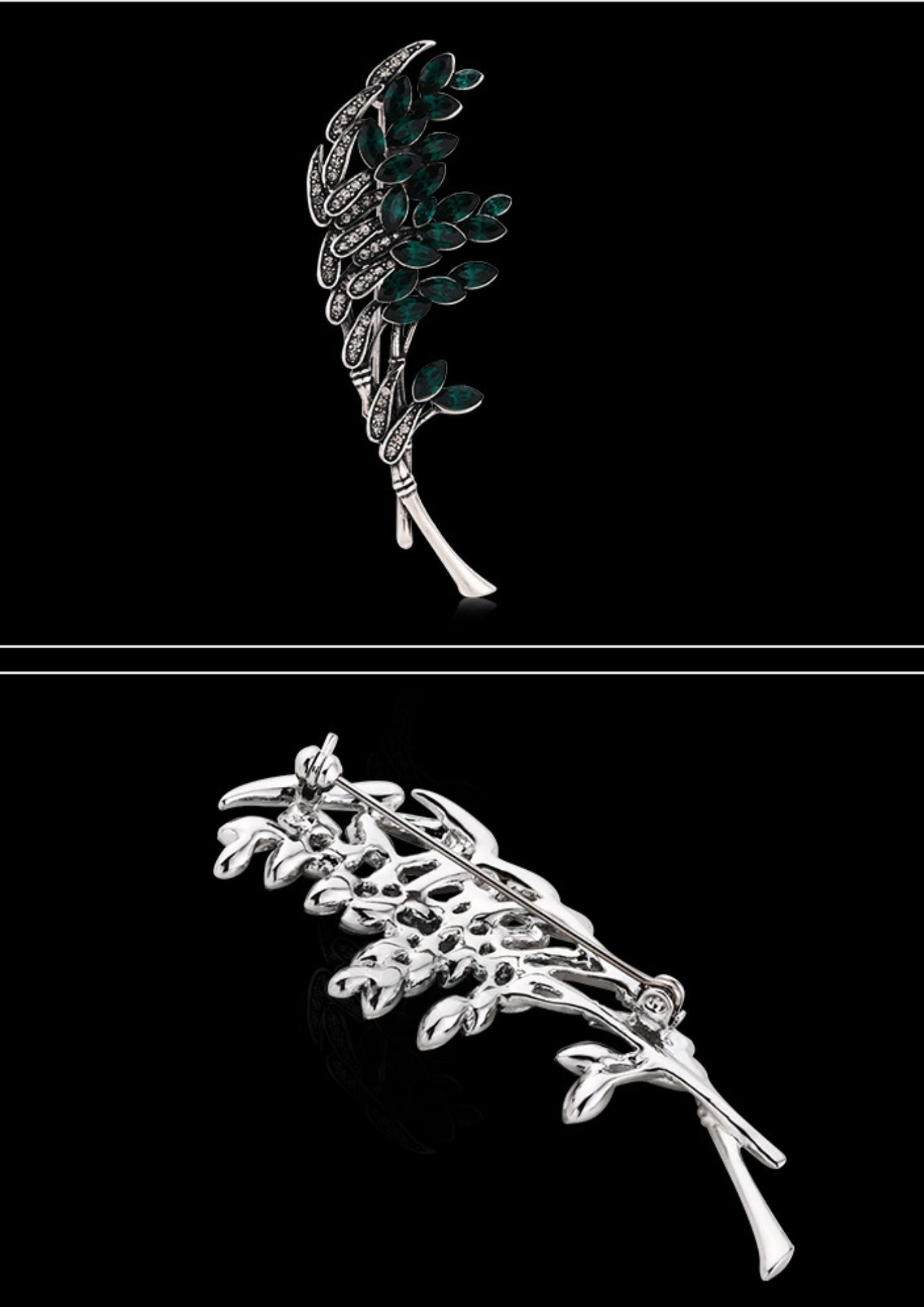 Broche Design Original En Cristal Autrichien - Éternelle Paris