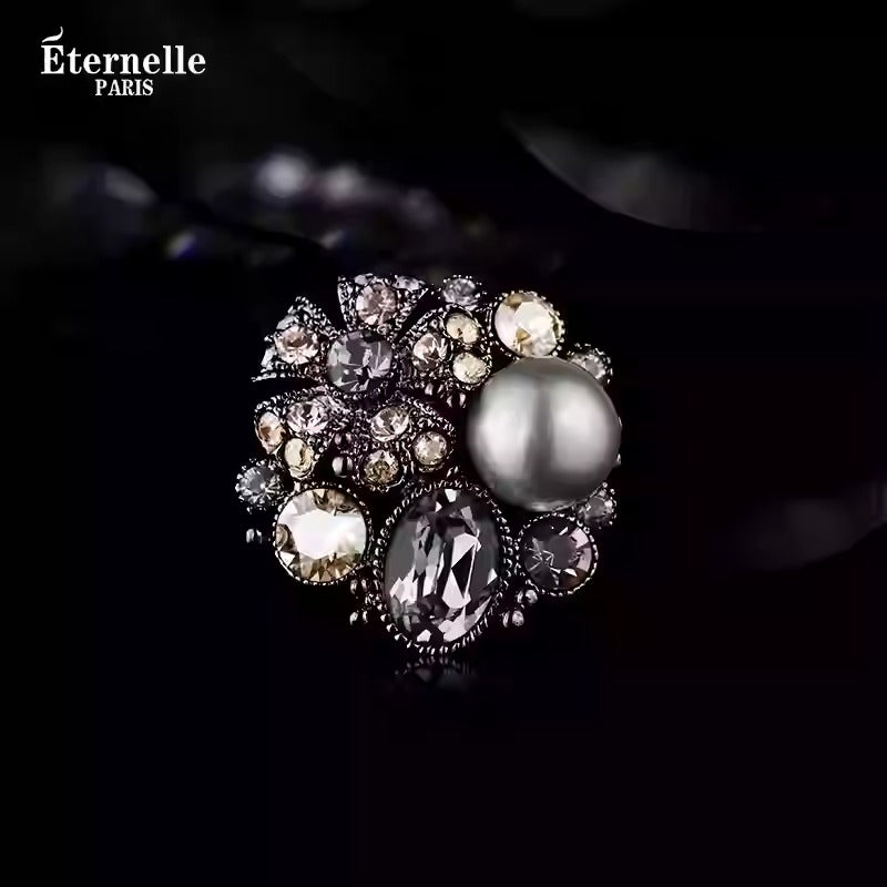 Broche en Cristal Autrichien Fleur - Éternelle Paris