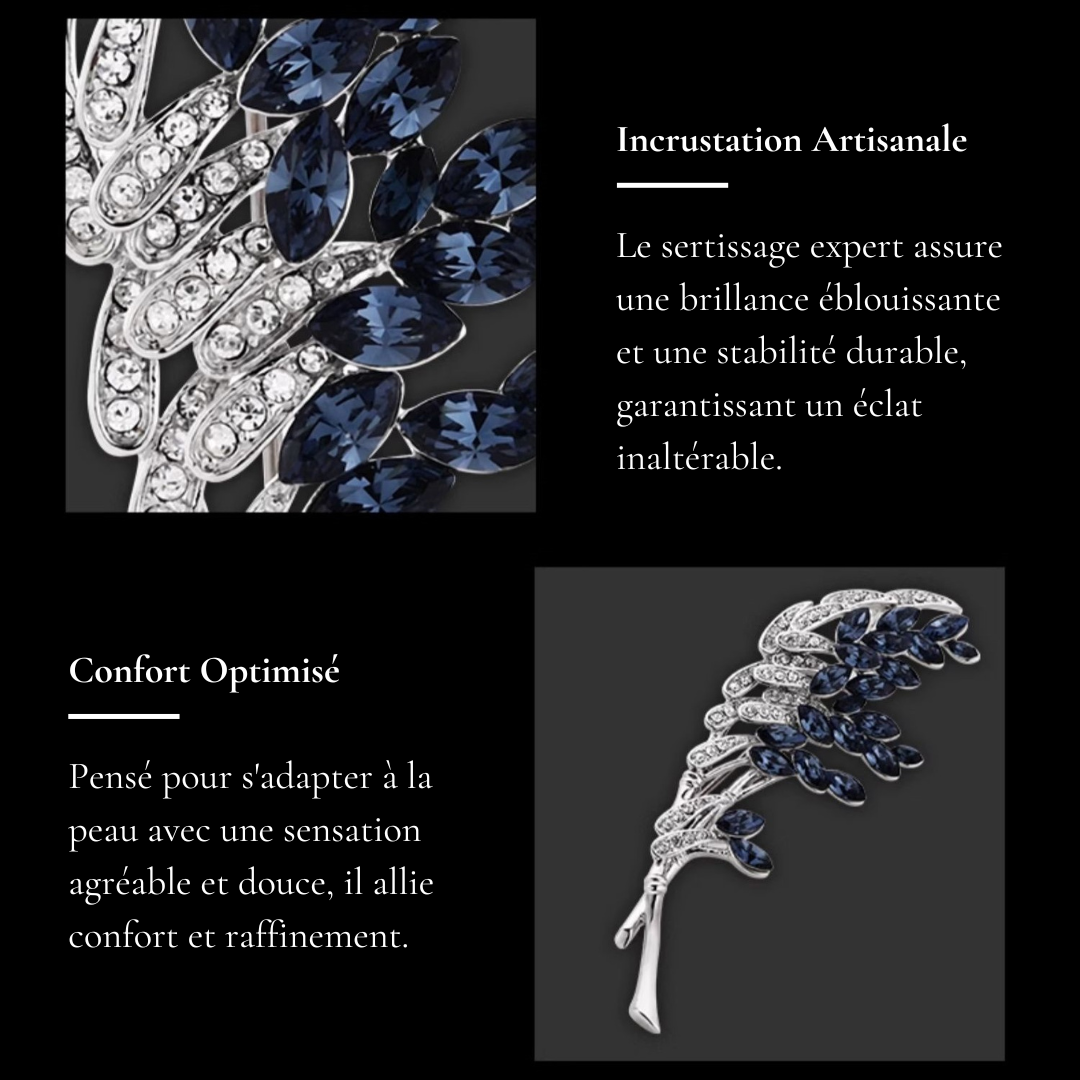 Broche Design Original En Cristal Autrichien - Éternelle Paris