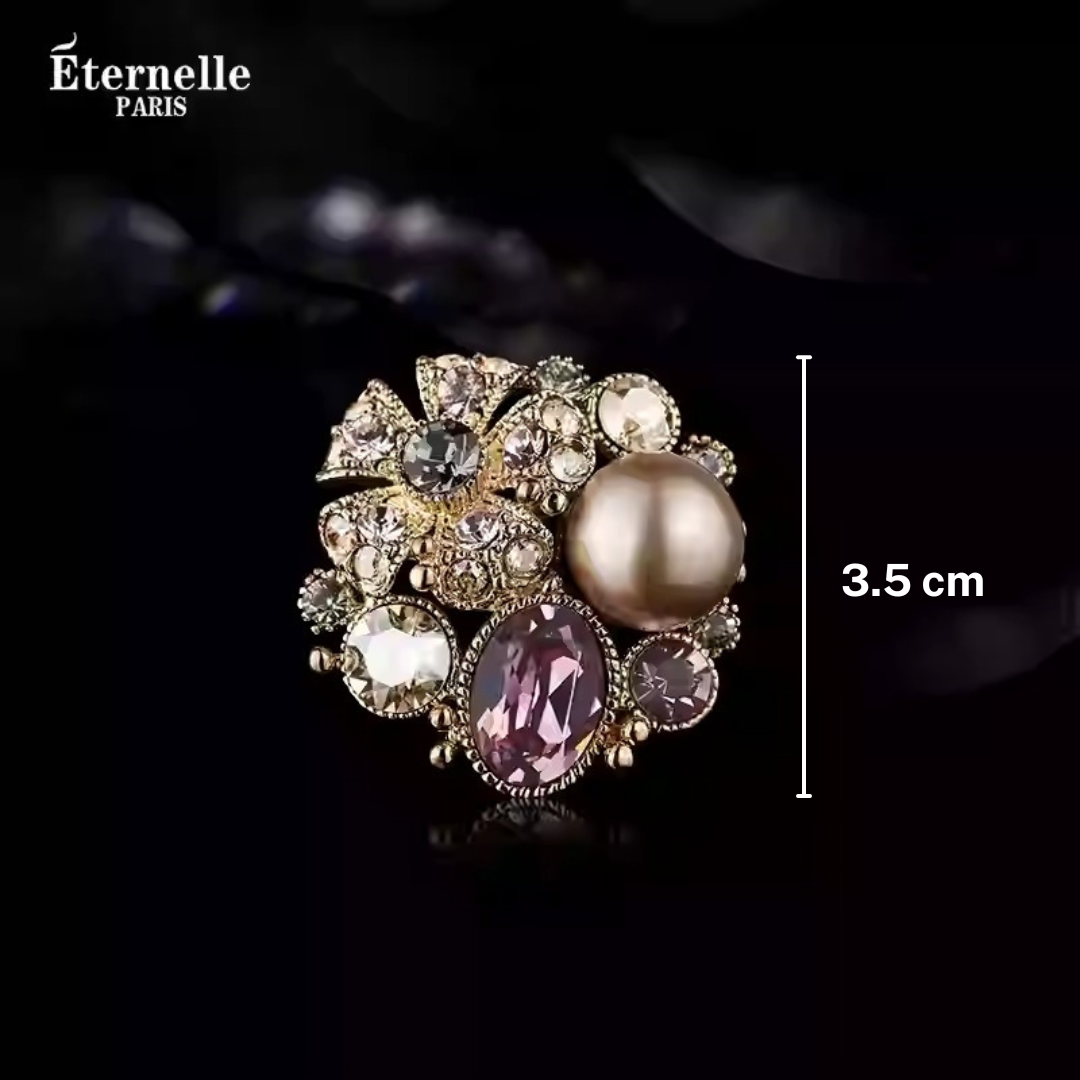 Broche en Cristal Autrichien Fleur - Éternelle Paris