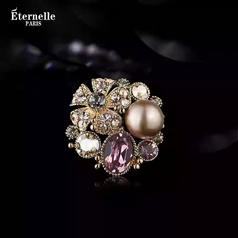 Broche en Cristal Autrichien Fleur - Éternelle Paris