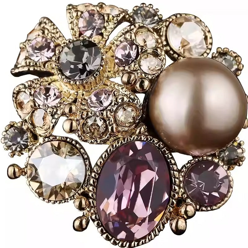 Broche en Cristal Autrichien Fleur - Éternelle Paris
