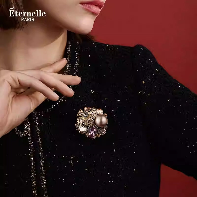 Broche en Cristal Autrichien Fleur - Éternelle Paris