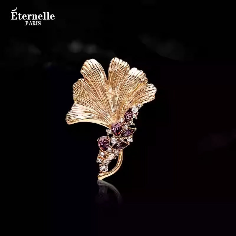 Broche en Feuille de Ginkgo - Éternelle Paris