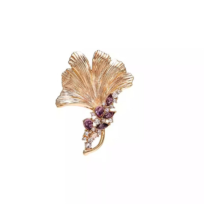Broche en Feuille de Ginkgo - Éternelle Paris