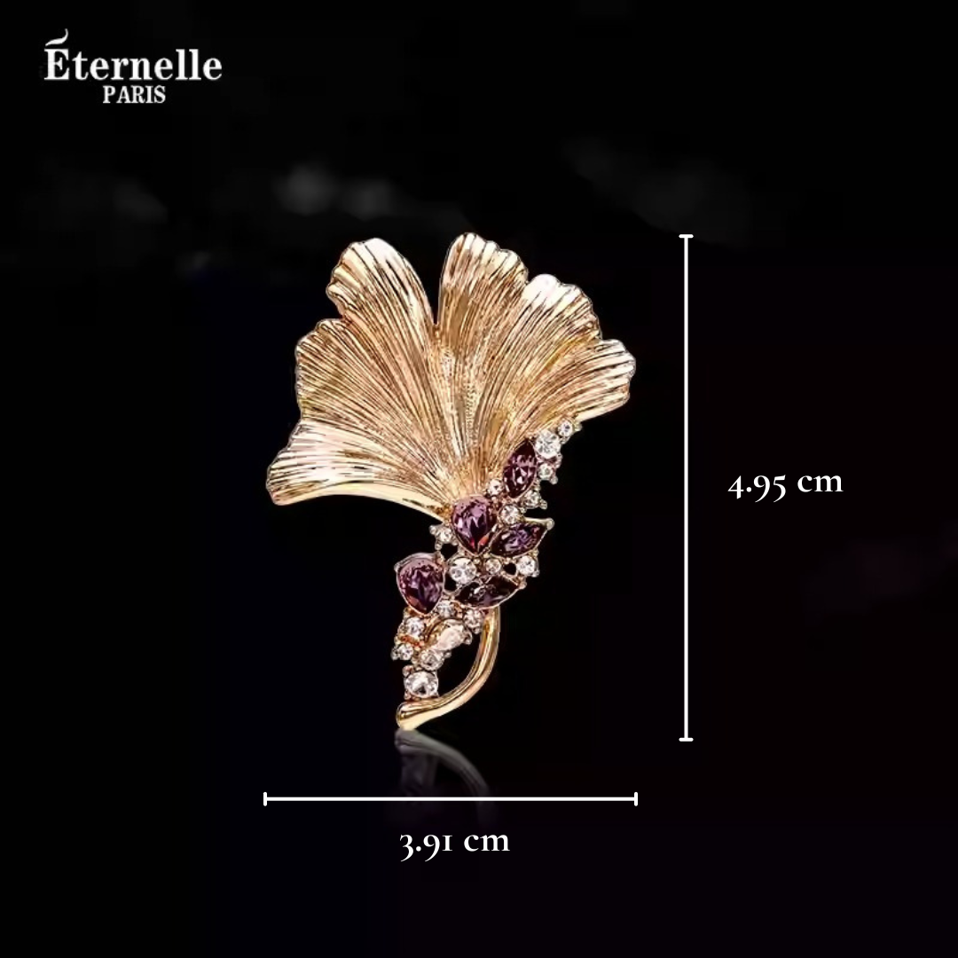 Broche en Feuille de Ginkgo - Éternelle Paris