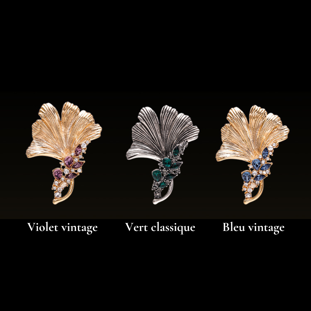 Broche en Feuille de Ginkgo - Éternelle Paris