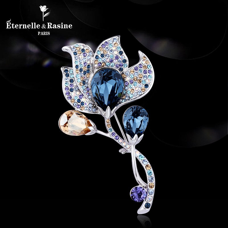 Broche Fleur en Cristal - Éternelle Paris