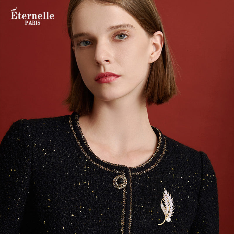 Broche Épi de Blé Cristal - Éternelle Paris