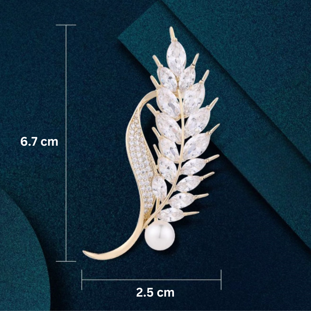 Broche Épi de Blé Cristal - Éternelle Paris