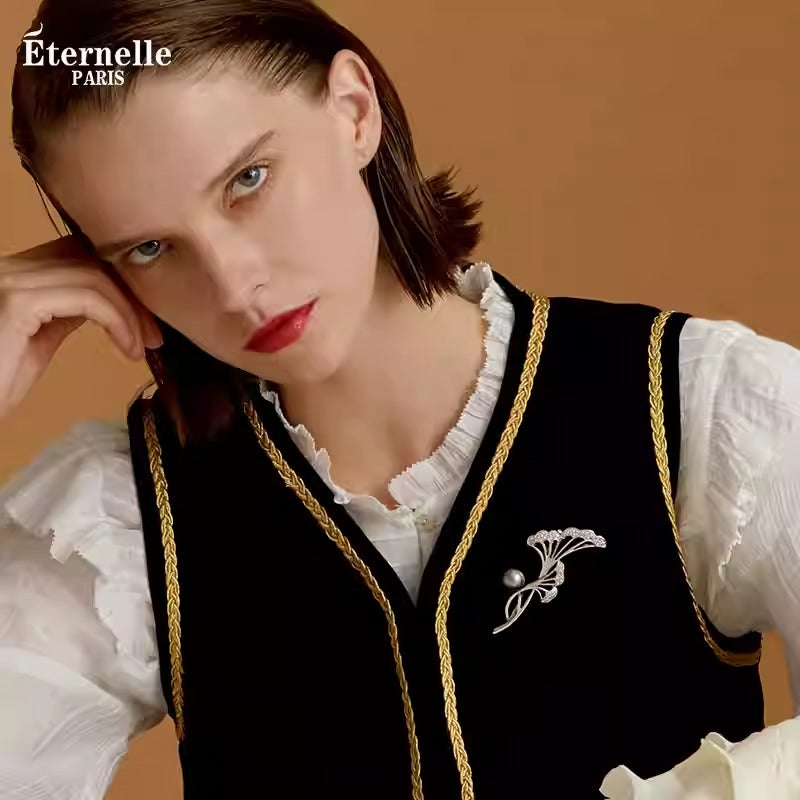 Broche Bohème Avec Perle - Éternelle Paris