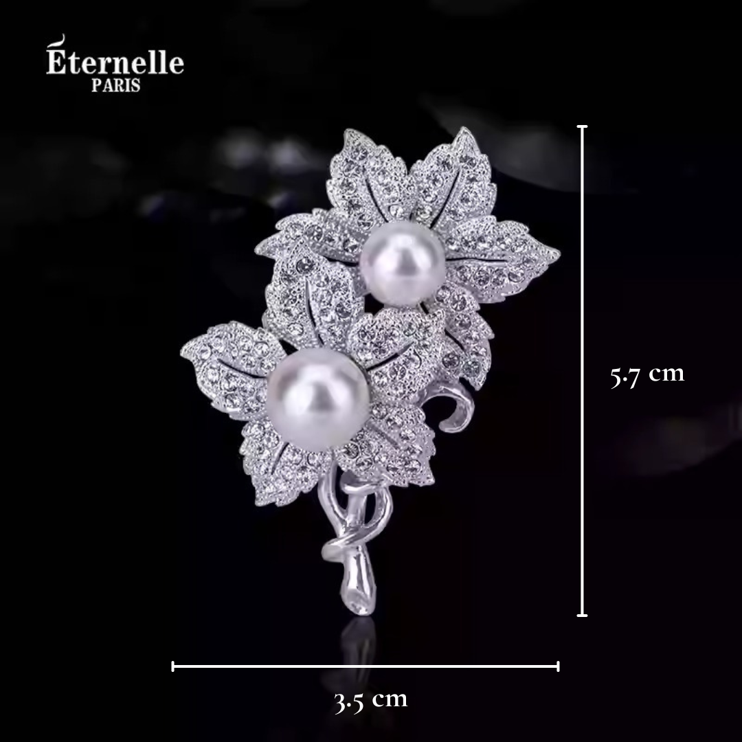 Broche Fleur Avec Perle - Éternelle Paris