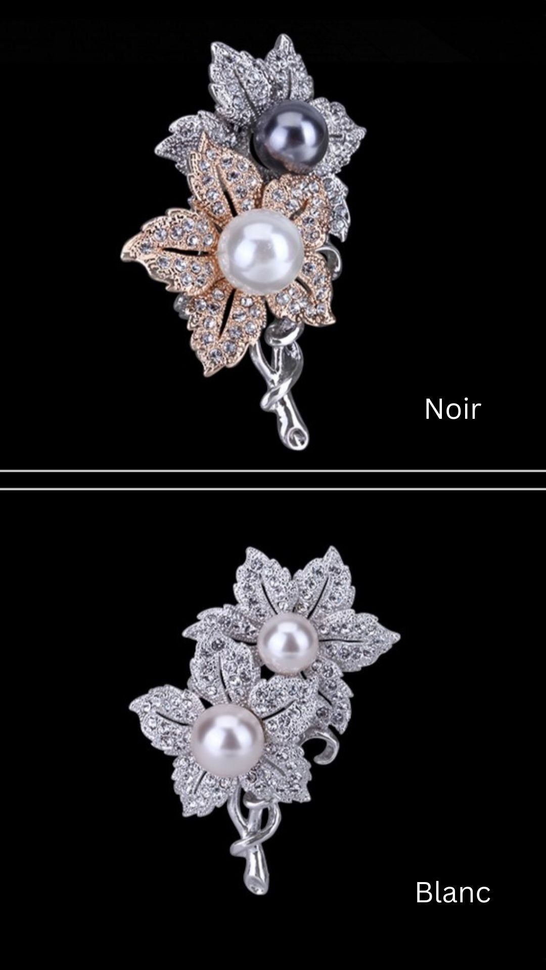 Broche Fleur Avec Perle - Éternelle Paris