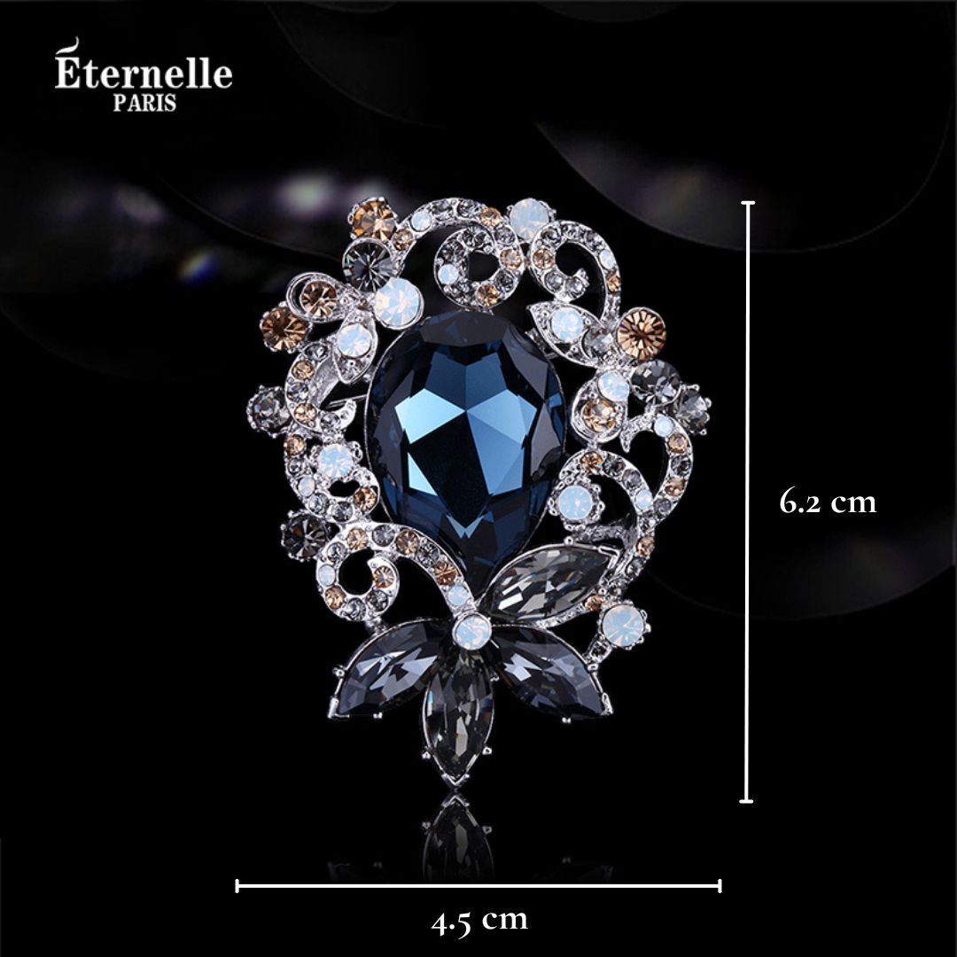 Broche Style Européen avec Cristaux - Éternelle Paris