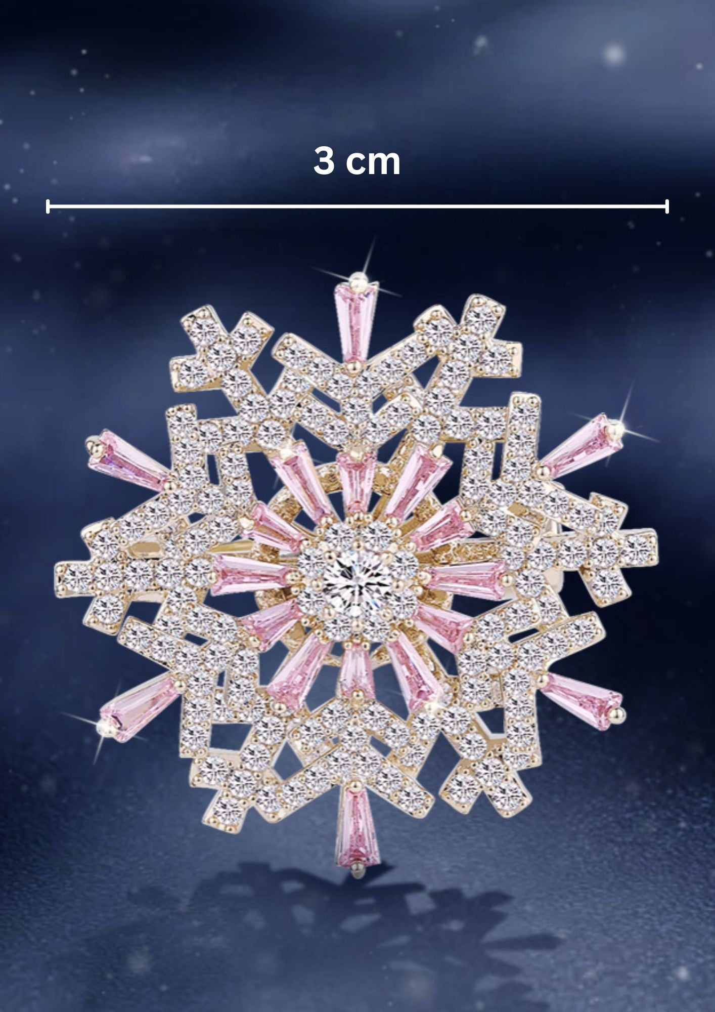 Broche Flocon de Neige en Cristaux - Éternelle Paris