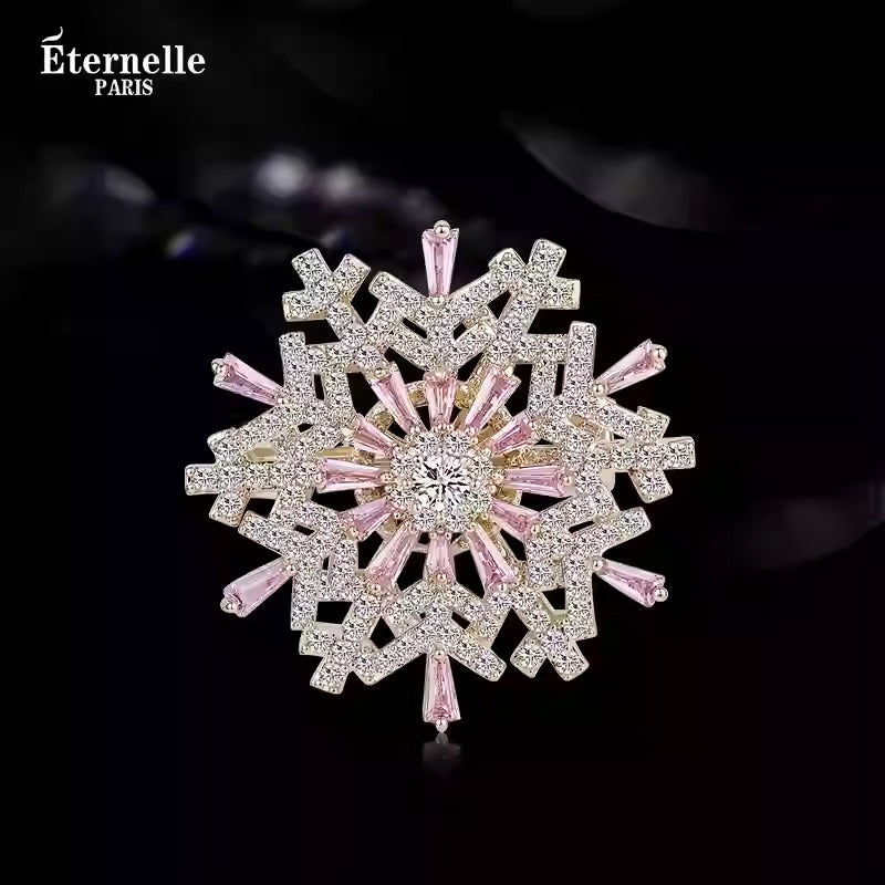 Broche Flocon de Neige en Cristaux - Éternelle Paris