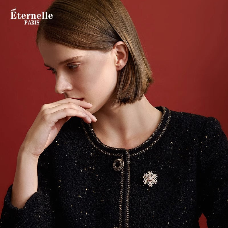 Broche Flocon de Neige en Cristaux - Éternelle Paris