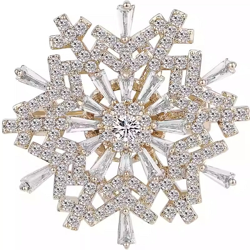 Broche Flocon de Neige en Cristaux - Éternelle Paris
