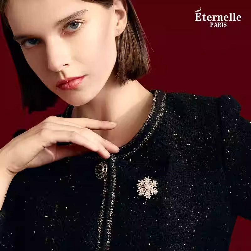 Broche Flocon de Neige en Cristaux - Éternelle Paris