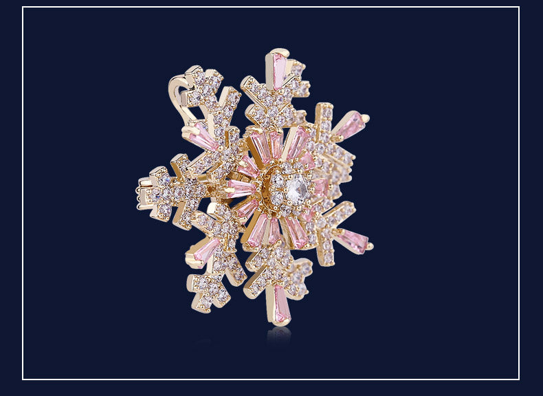 Broche Flocon de Neige en Cristaux - Éternelle Paris