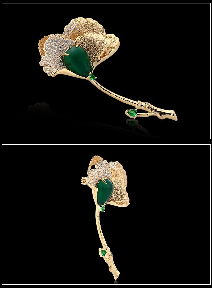 Broche Fleur Bohème Dorée - Éternelle Paris