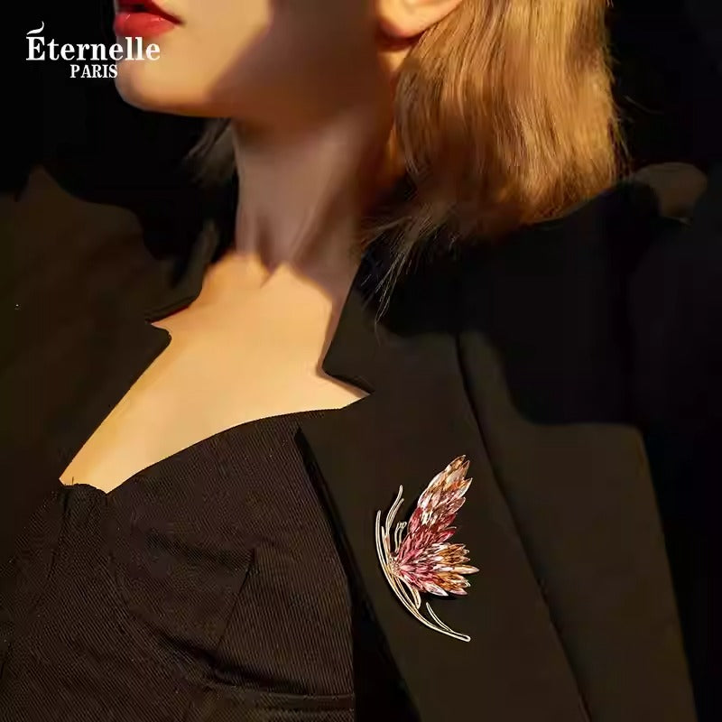 Broche Papillon en Cristal - Éternelle Paris