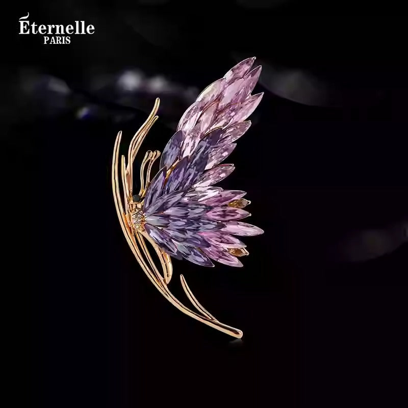 Broche Papillon en Cristal - Éternelle Paris