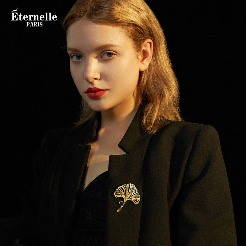 Broche Ginkgo Chic - Éternelle Paris