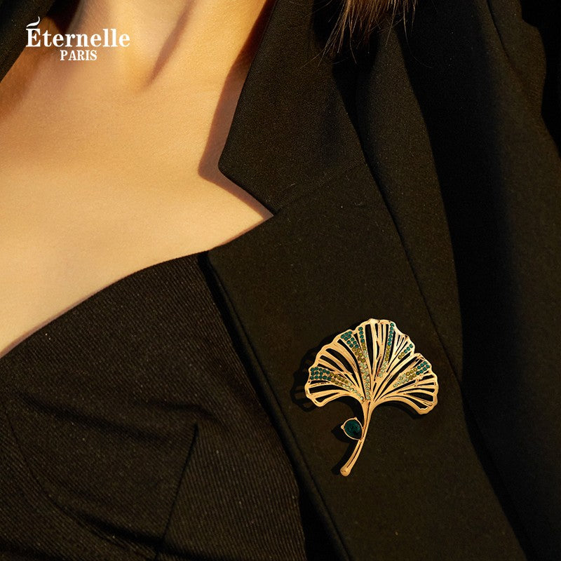 Broche Ginkgo Chic - Éternelle Paris