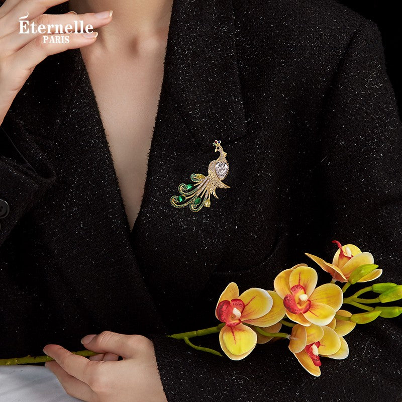 Broche Paon - Éternelle Paris