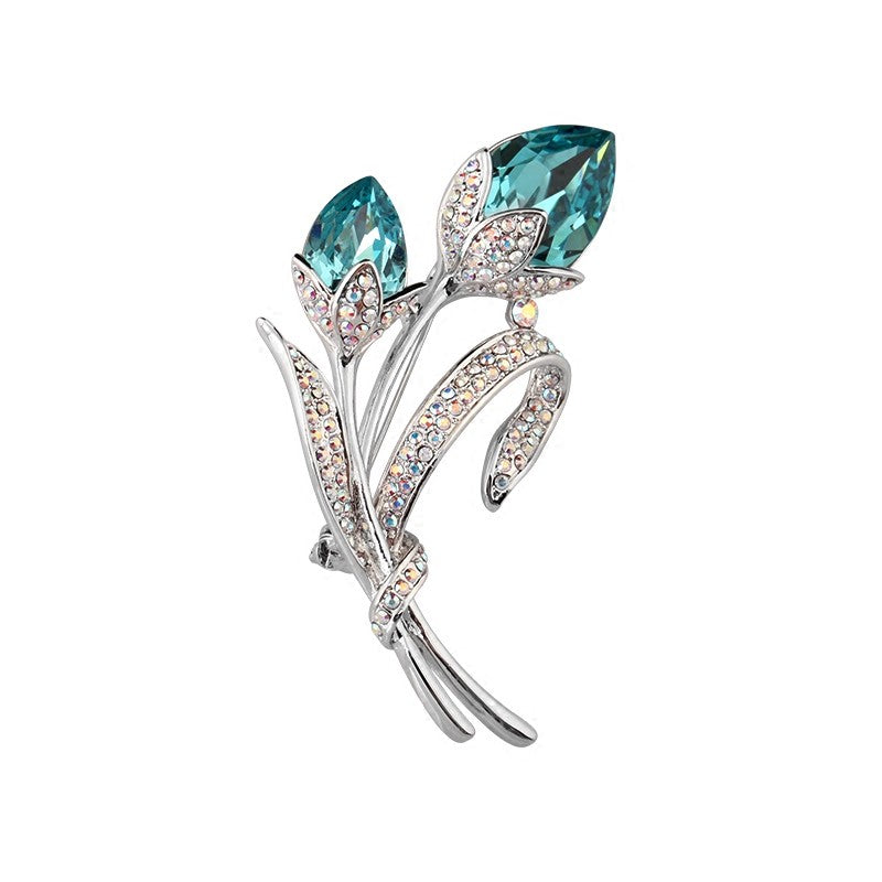 Broche Fleur en Cristal Autrichien - Éternelle Paris