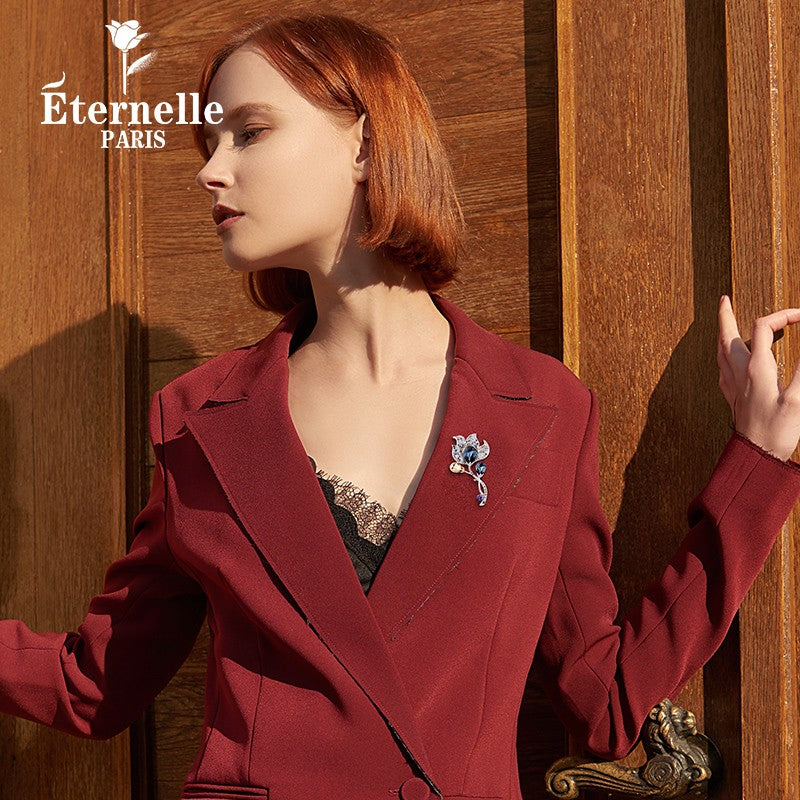 Broche Fleur en Cristal - Éternelle Paris