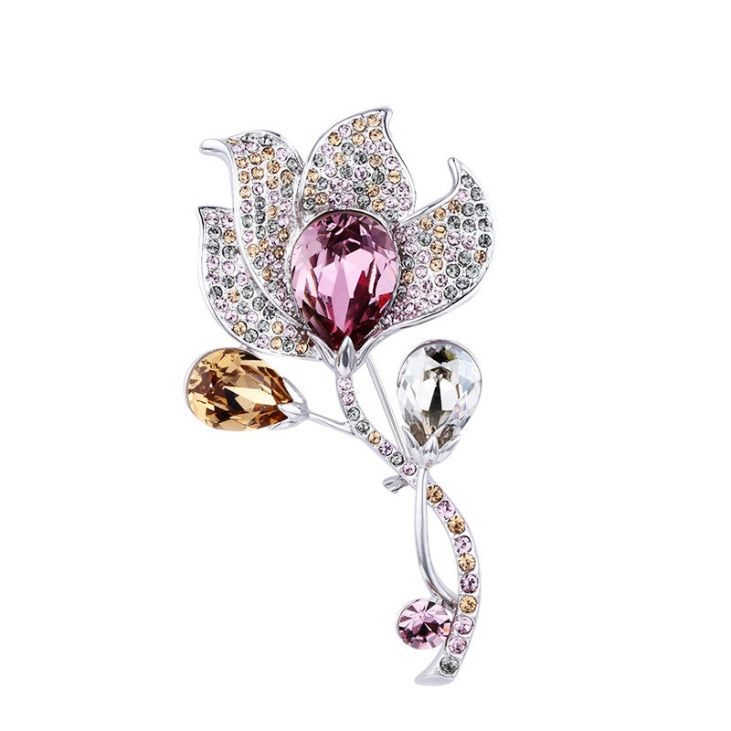 Broche Fleur en Cristal - Éternelle Paris