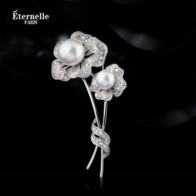 Broche Fleur Perle - Éternelle Paris