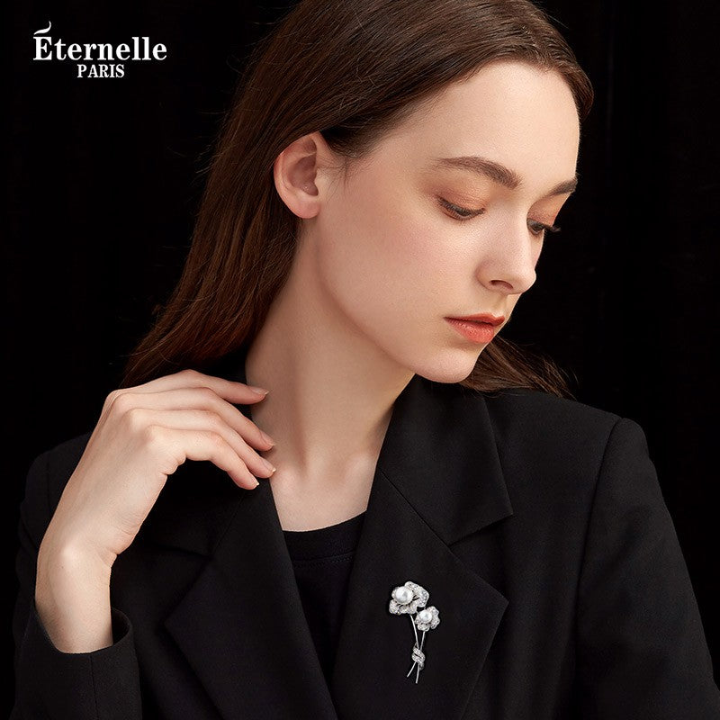 Broche Fleur Perle - Éternelle Paris