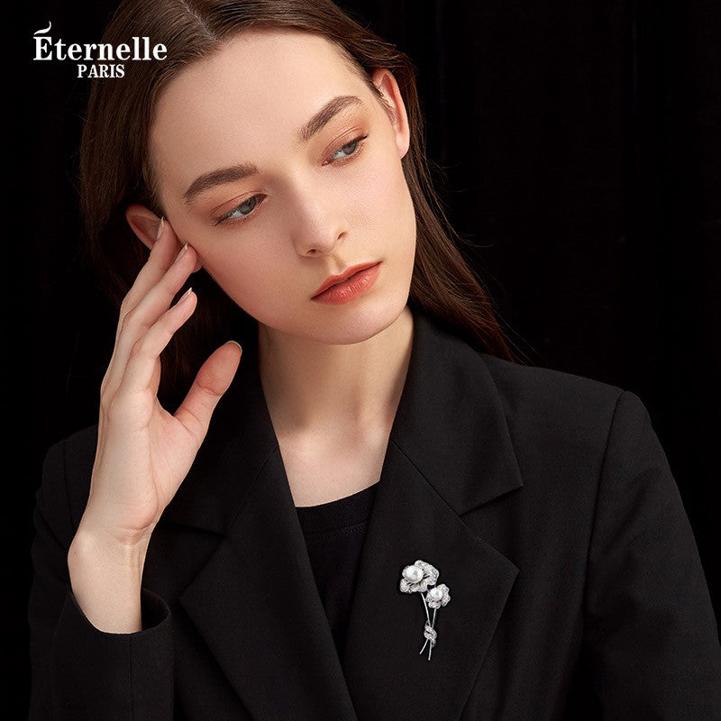 Broche Fleur Perle - Éternelle Paris