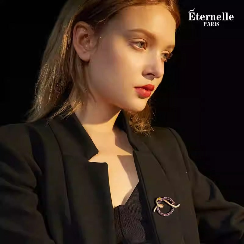 Broche Nœud Contemporain en Cristaux - Éternelle Paris