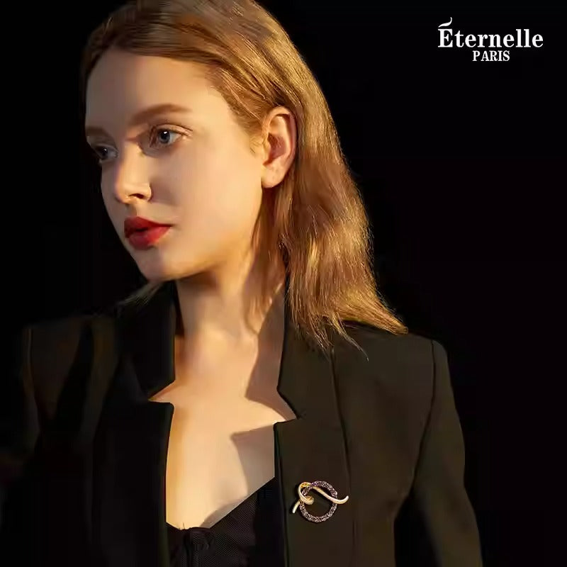 Broche Nœud Contemporain en Cristaux - Éternelle Paris