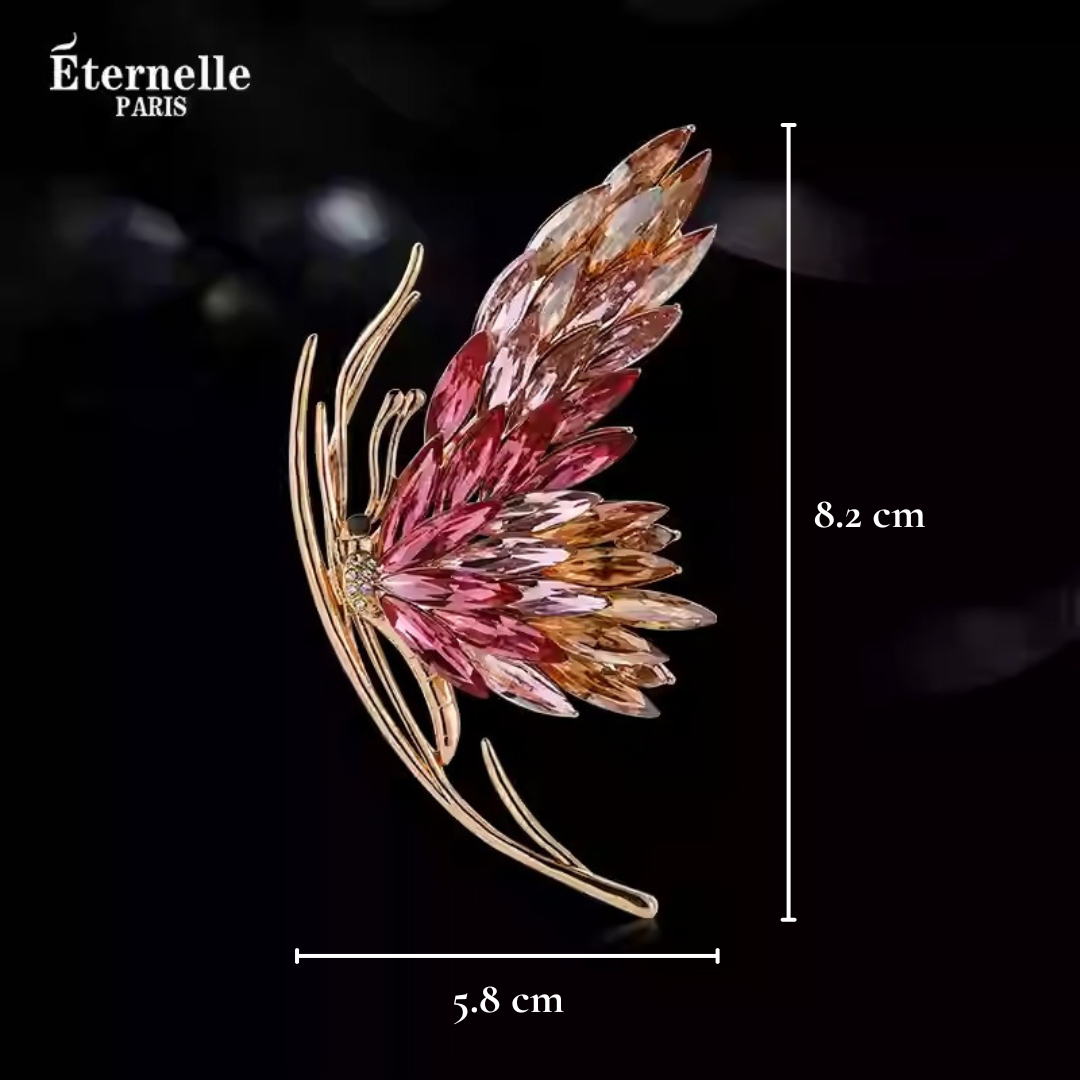 Broche Papillon en Cristal - Éternelle Paris