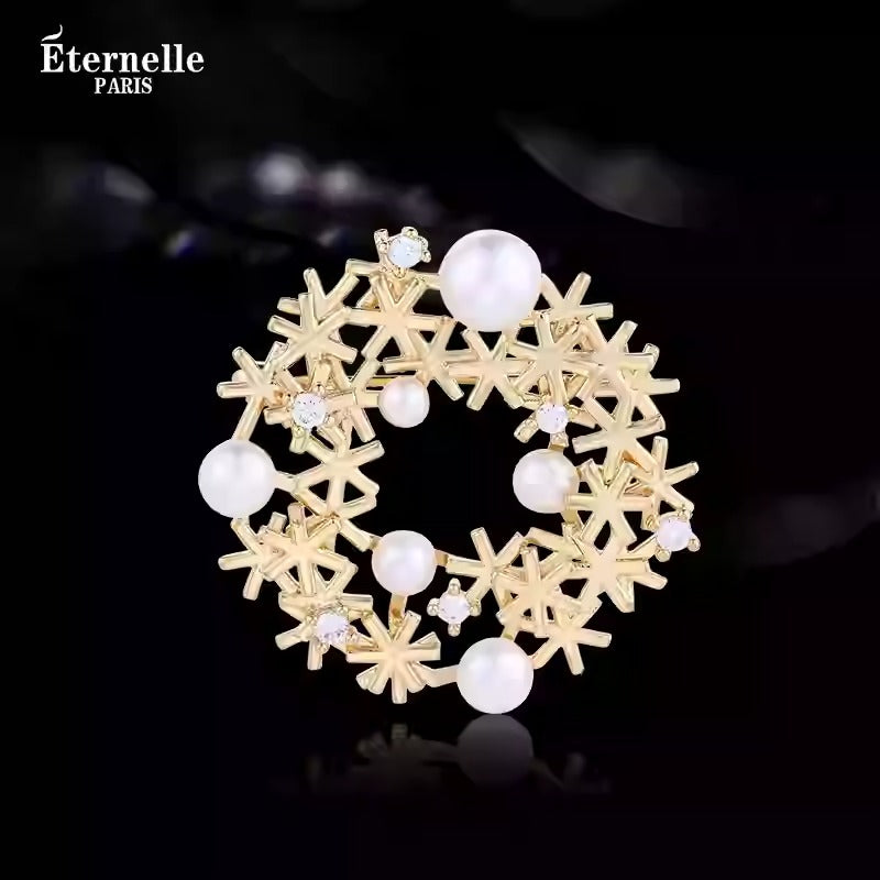 Broche Couronne de Noël - Éternelle Paris