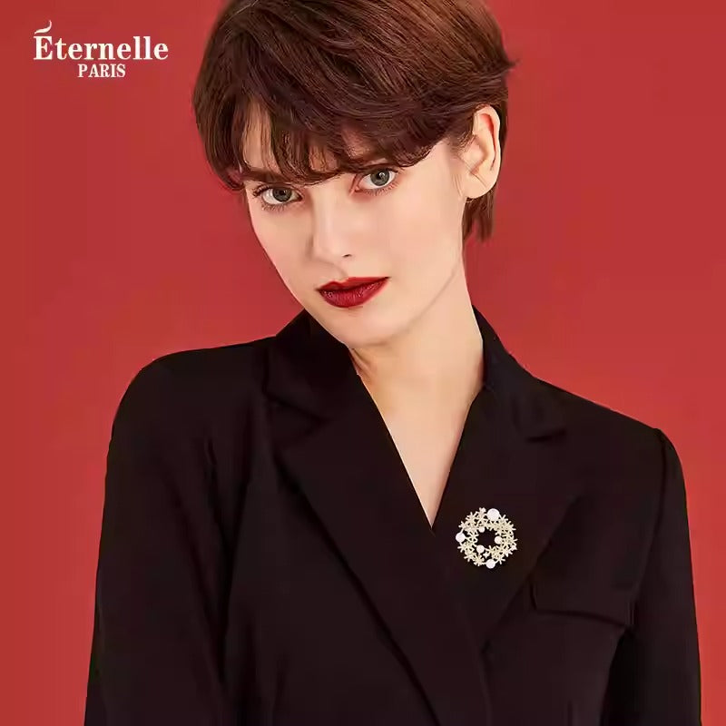 Broche Couronne de Noël - Éternelle Paris