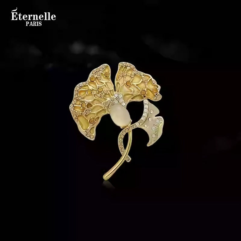 Broche Feuille de Ginkgo - Éternelle Paris