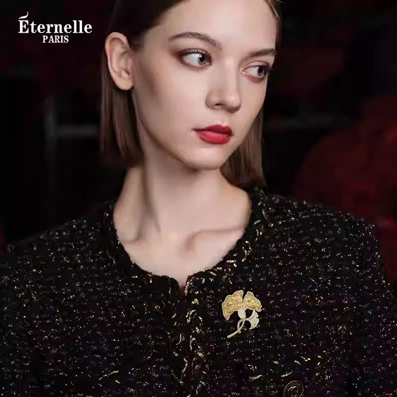 Broche Feuille de Ginkgo - Éternelle Paris