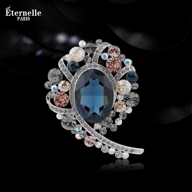 Broche Vintage Avec Cristal Autrichien - Éternelle Paris