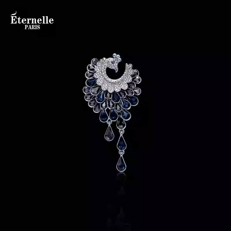 Broche Phénix en Cristal Ondulant - Éternelle Paris