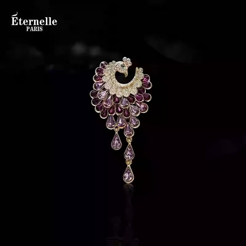 Broche Phénix en Cristal Ondulant - Éternelle Paris