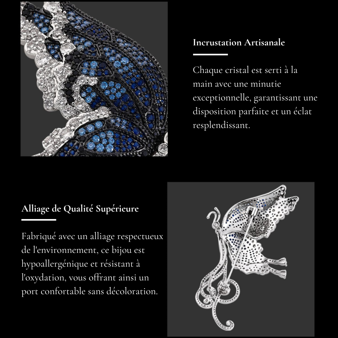 Élégante Broche Papillon - Éternelle Paris