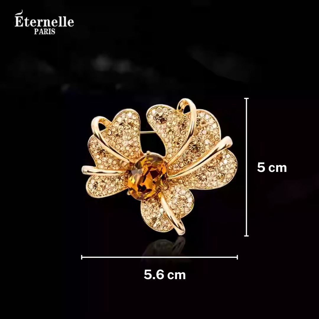 Broche Fleur Dorée - Éternelle Paris